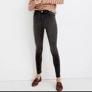 MADEWELL 9" Mid-Rise Roadtripper Supersoft Skinny Jean Ashmont Wash Black Sz 26T
